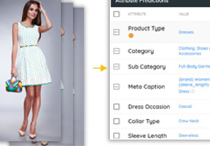 Automatic tagging in online catalogues